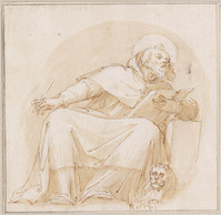 K 112
<br/>
Marcus de Evangelist, met leeuw
<br/>
<em>Anoniem It, Lombardije (16de eeuw)</em>